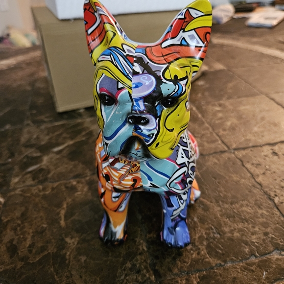 Ceramic Painted French Bulldog New in Box - Picture 2 of 7